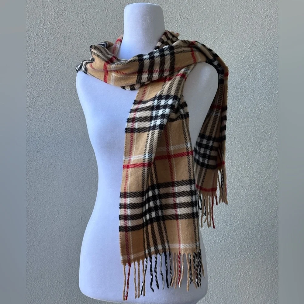 Patrizia Fastelli 72” Scarf‎ Plaid Made in Italy  Winter Career Casual